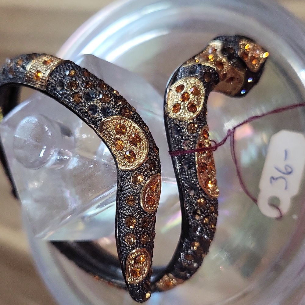 Mystic CT Vintage Rhinestone Embellished Snake Wrap / Arm Bracelet - Picture 4 of 6